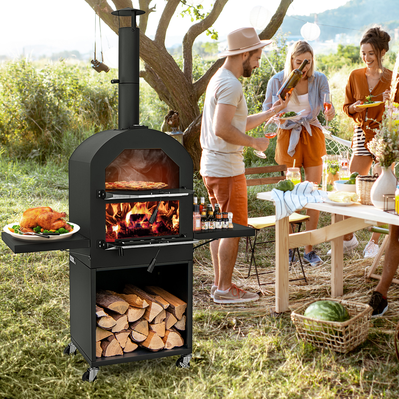 Piec do pizzy pod pokrowcem ochronnym Oxford 600D