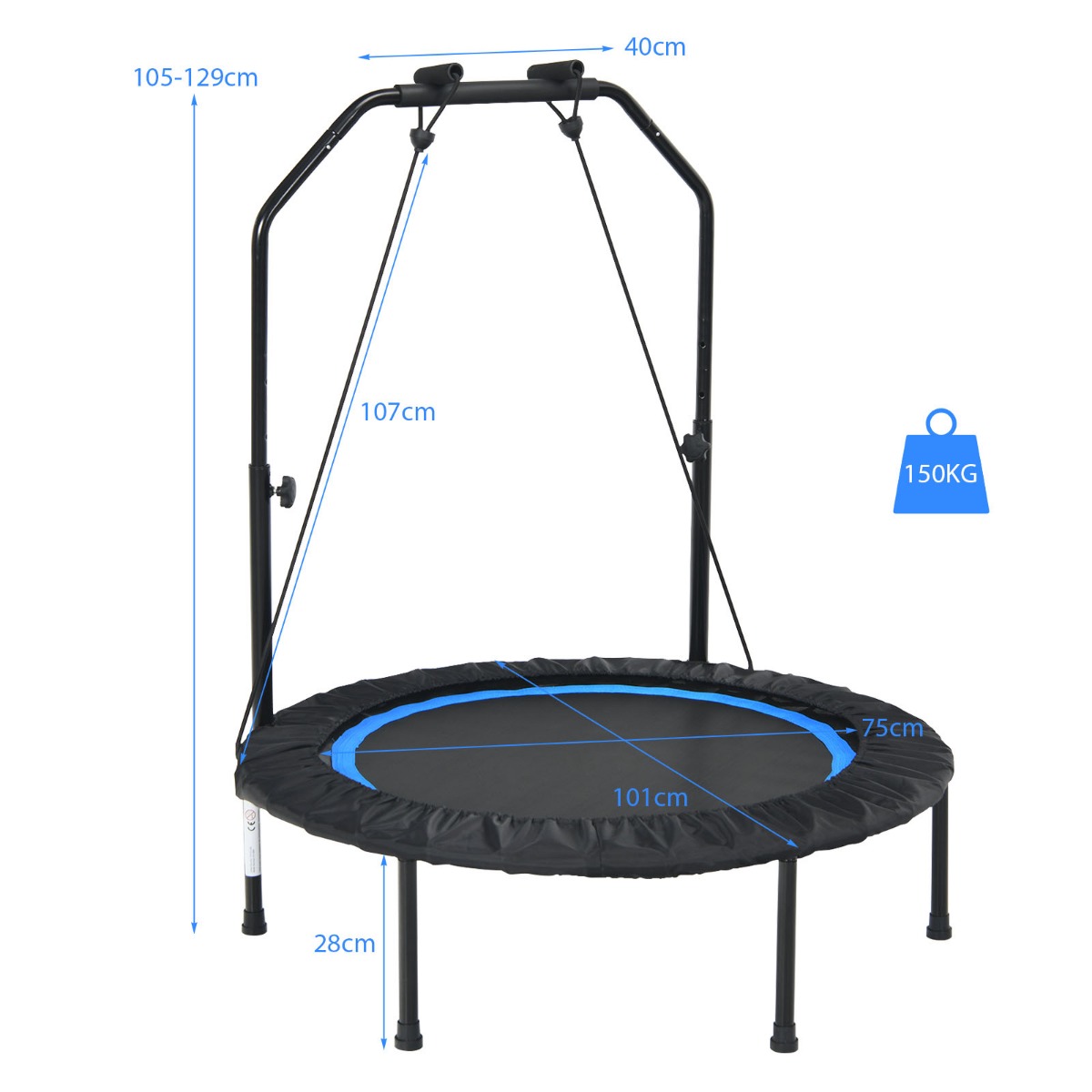 Regulowany uchwyt trampoliny fitness 4 poziomy