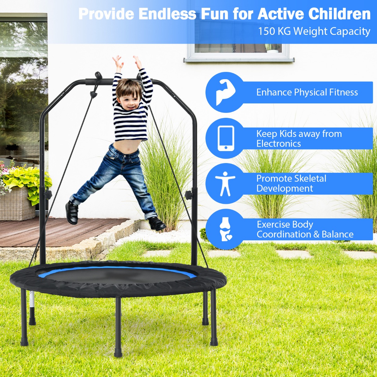 Składana konstrukcja trampoliny fitness