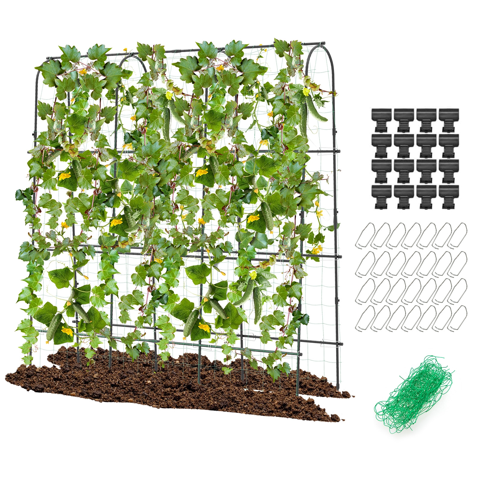 Metalowa pergola w kształcie litery U z powłoką PE