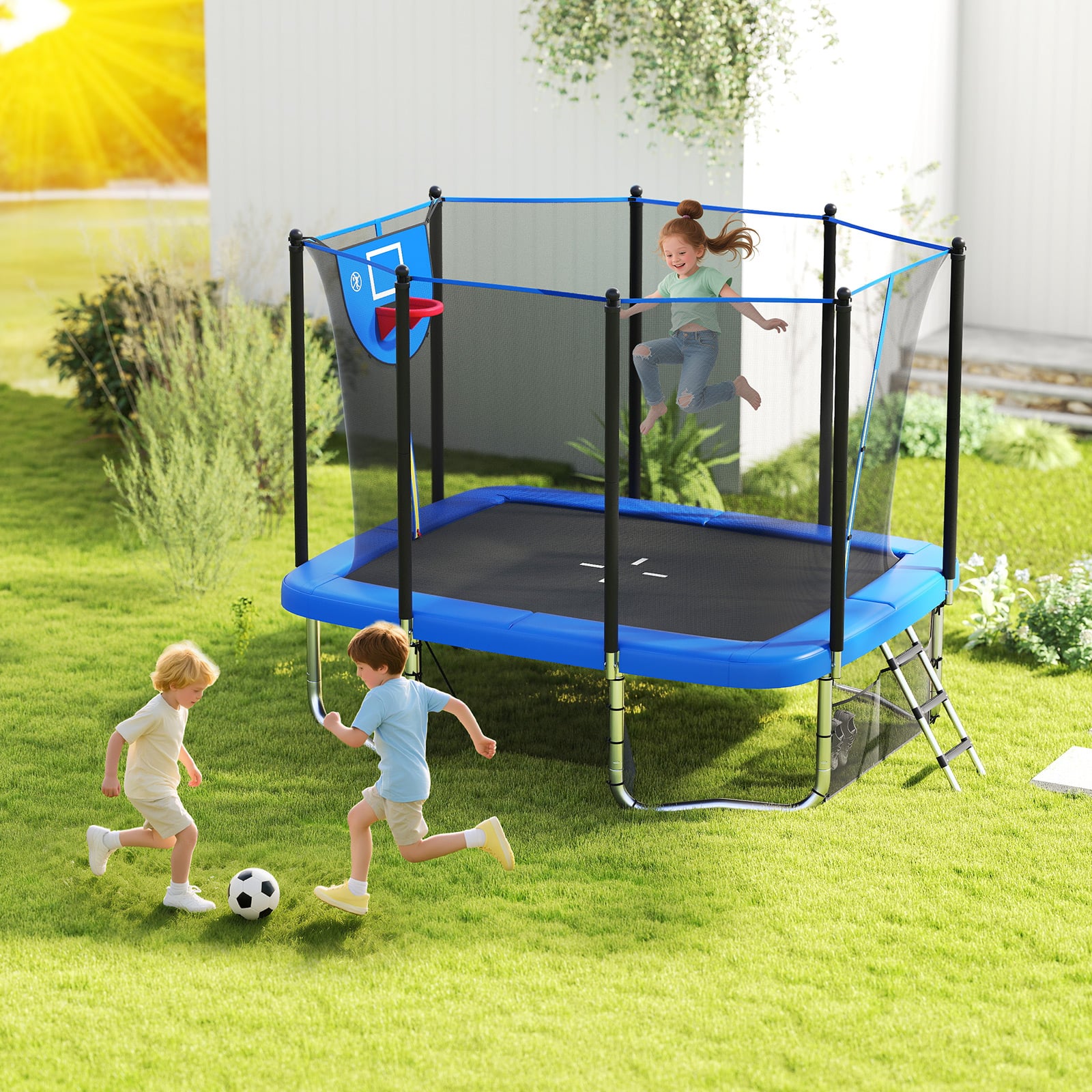 Wytrzymała rama stalowa trampoliny prostokątnej