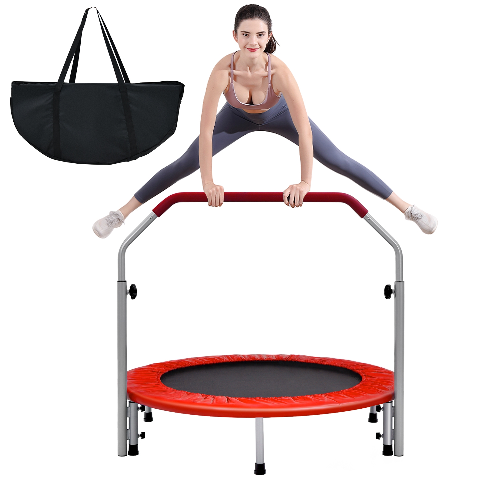 Wymiary czerwonej profesjonalnej trampoliny fitness