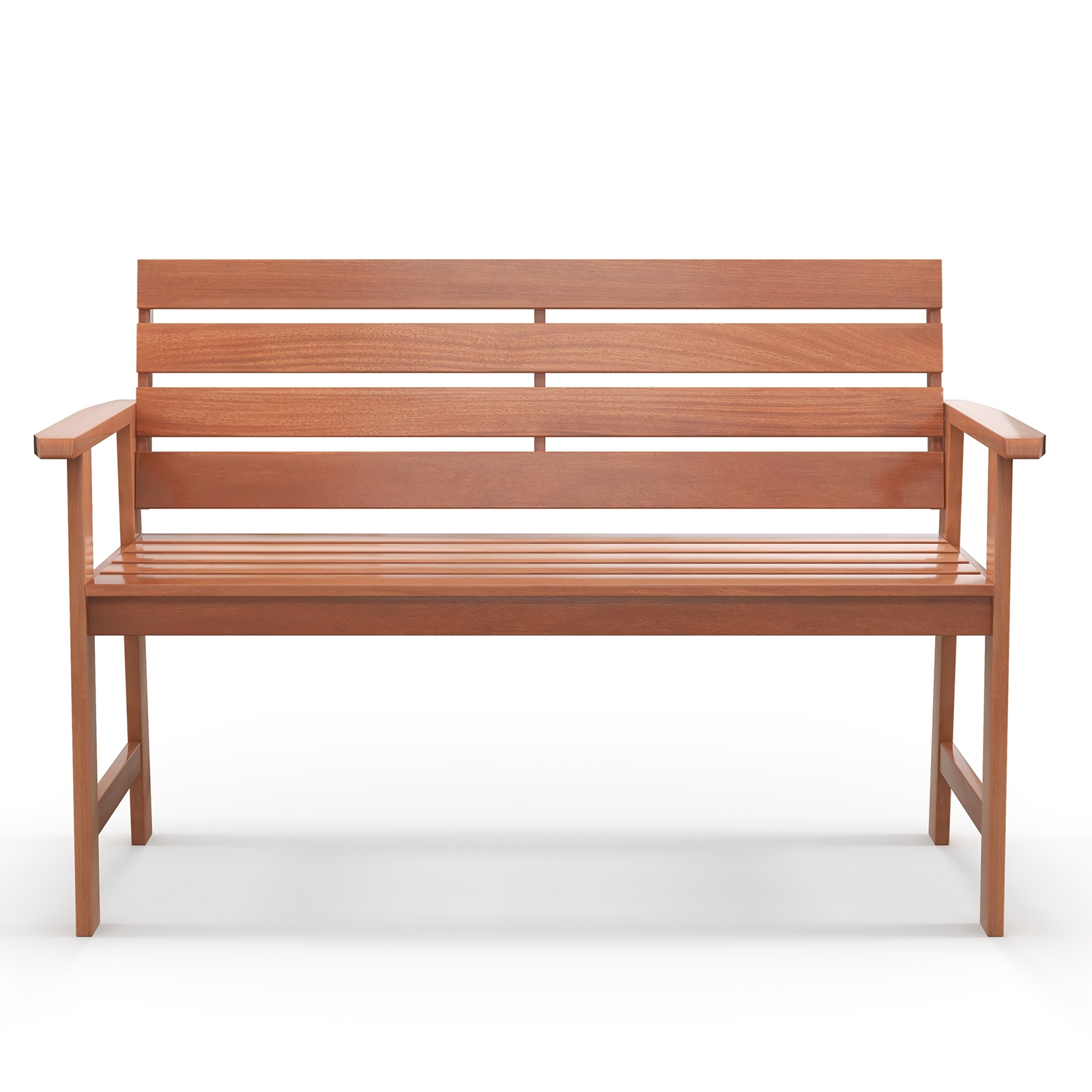 Wymiary ogrodowej ławki z twardego drewna 122 cm