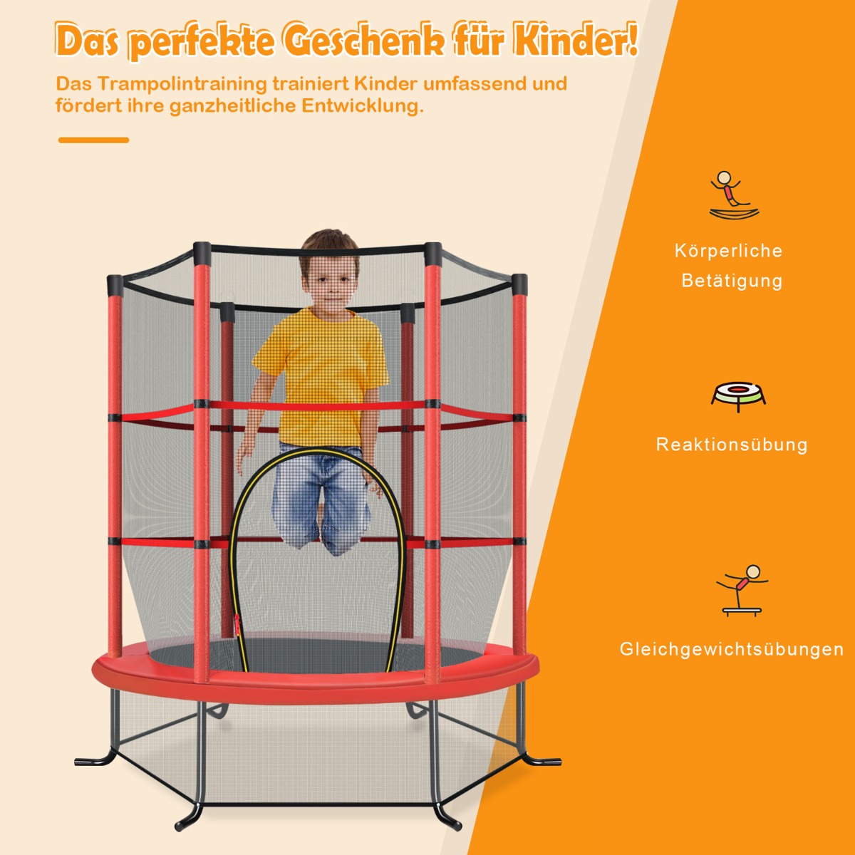 Cichy system bungee w czerwonej trampolinie