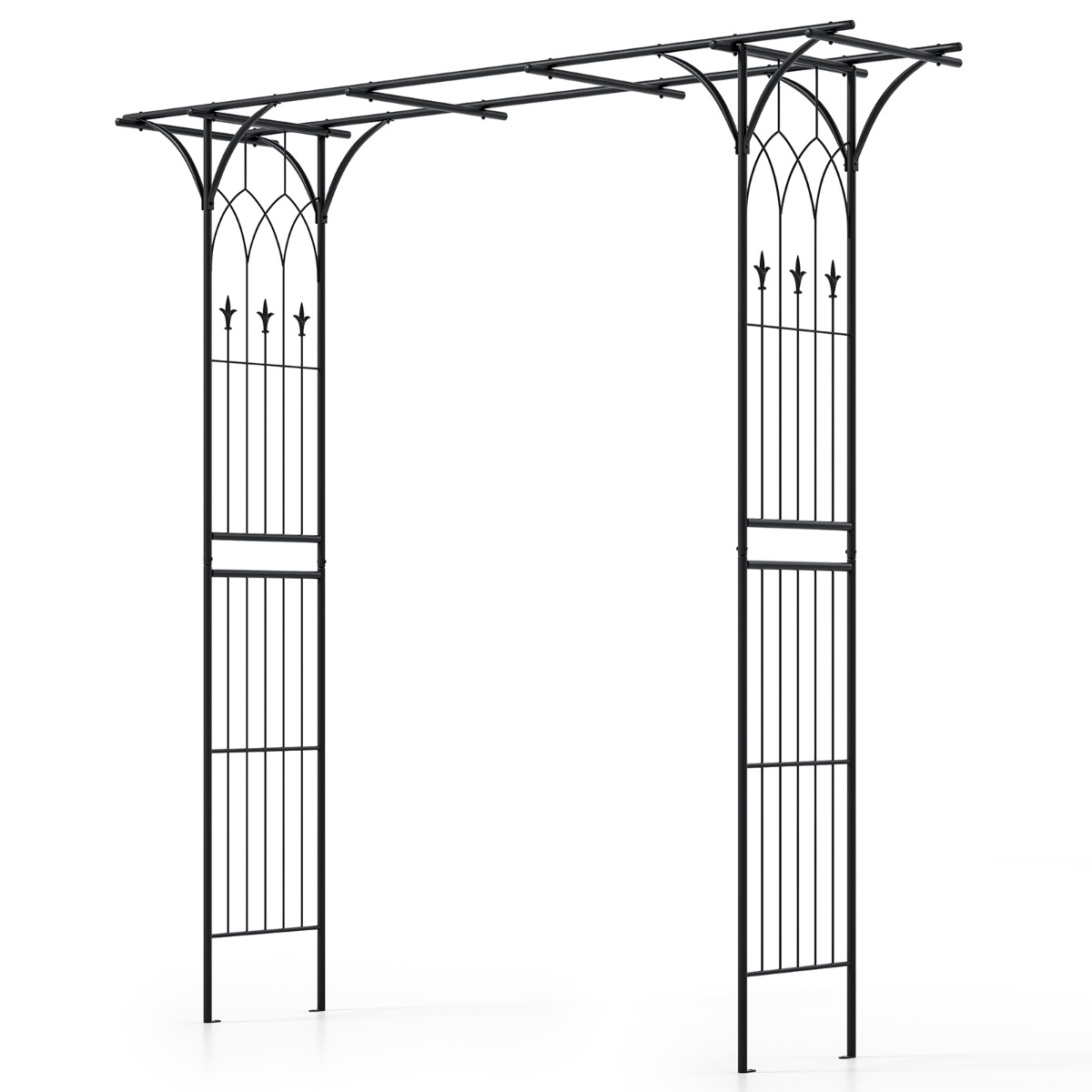 Dokładne wymiary czarnej pergoli metalowej 205x206cm