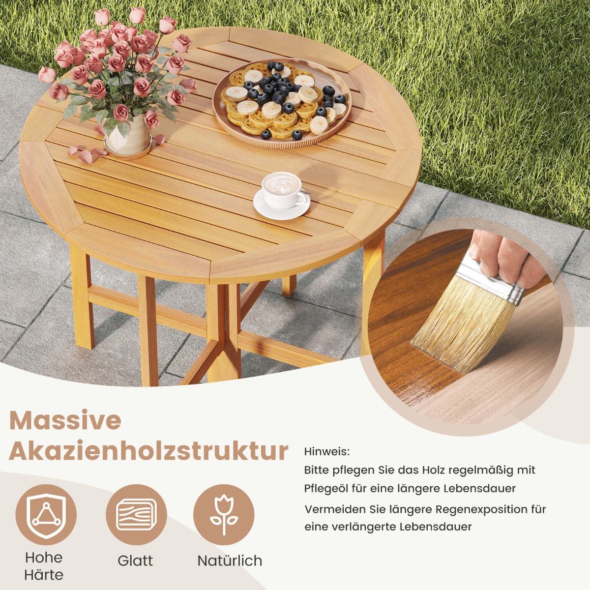 Łukowa ławka ogrodowa z akacji