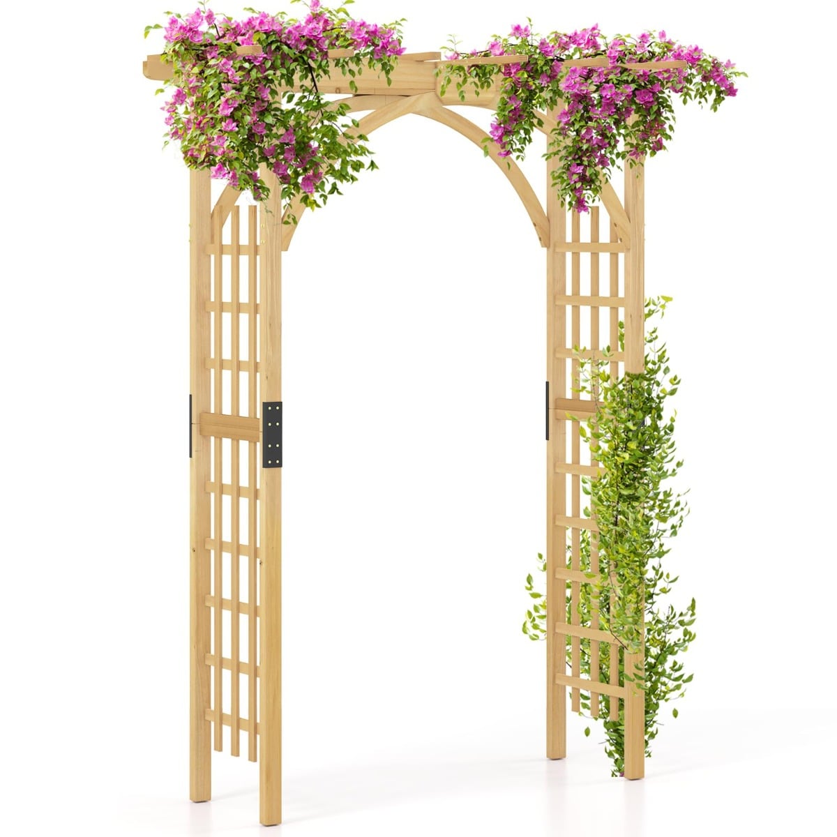 Solidna pergola ogrodowa z litego drewna jodłowego