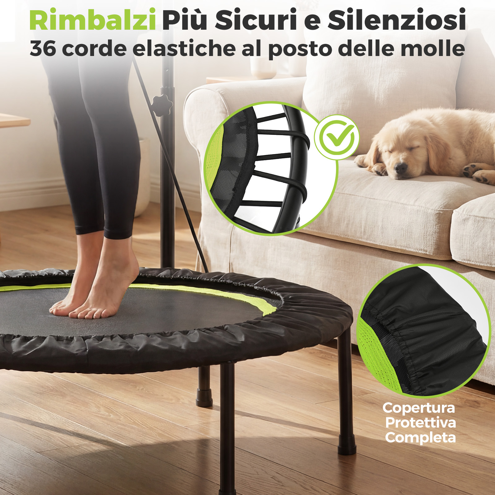 Składana konstrukcja trampoliny domowej