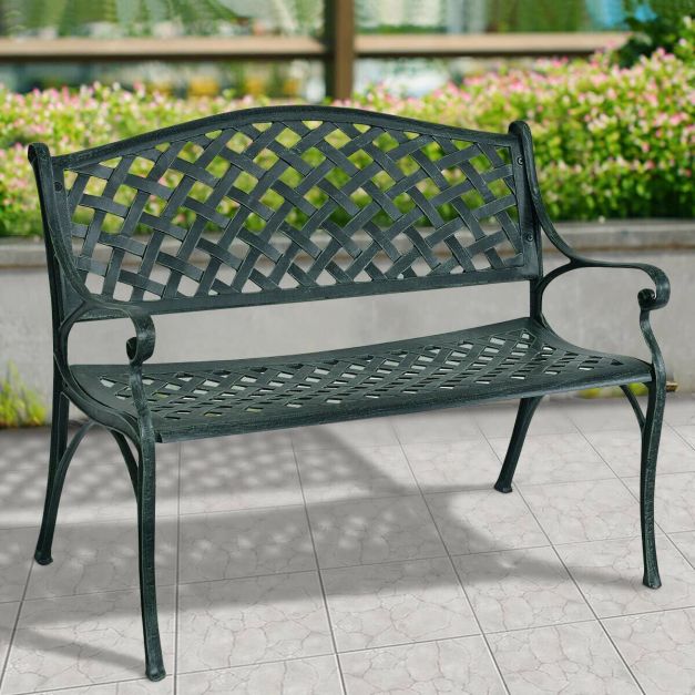 Wymiary aluminiowej ławki ogrodowej 102 cm