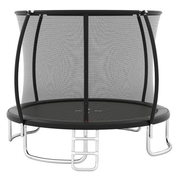 Bezpieczna czarna trampolina 305cm z systemem no-gap