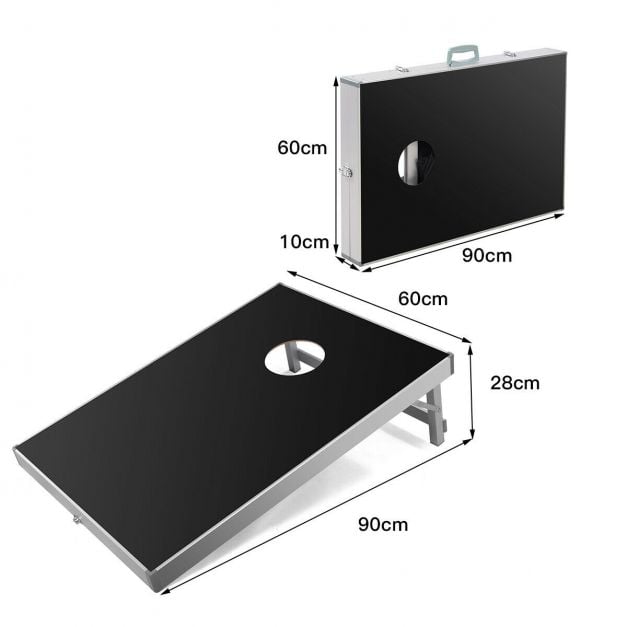 Kompletny zestaw Cornhole z platformami i woreczkami