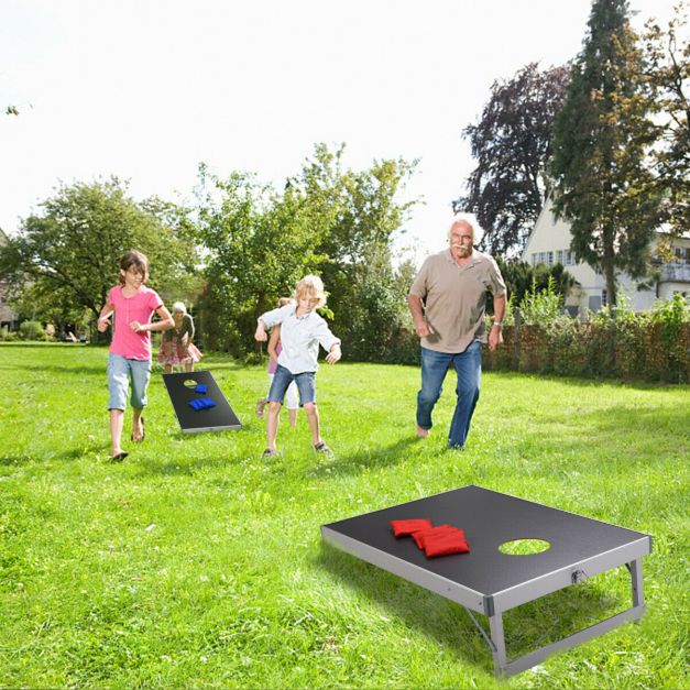 Tablice Cornhole złożone w poręczną walizkę z uchwytem