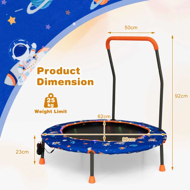 Wymiary mini trampoliny dla dzieci 92 cm