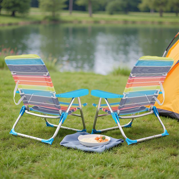 Regulowane oparcie krzesła plażowego 4 pozycje